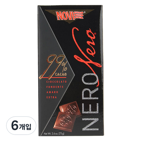 NOVI 네로 초콜릿, 75g, 6개