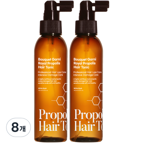 부케가르니 로열 프로폴리스 헤어토닉 화이트머스크, 8개, 140ml