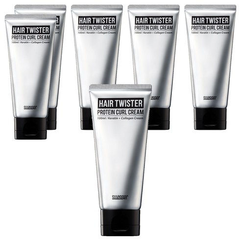 스웨거 헤어 트위스터 단백질 컬크림, 100ml, 6개