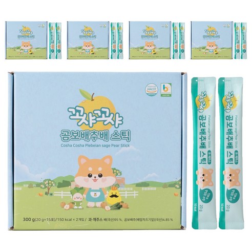 꼬샤꼬샤 곰보배추배 스틱 15p, 300g, 10개