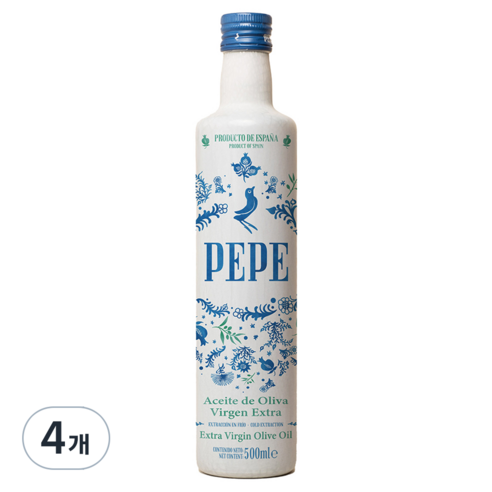 페페 냉압착 엑스트라버진 올리브오일, 500ml, 4개