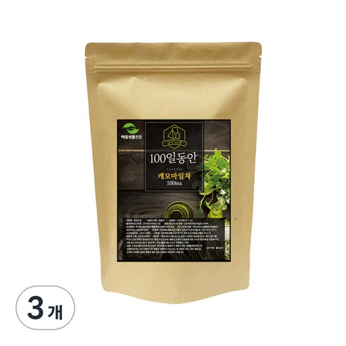 정앤정 100일동안 삼각티백 캐모마일차, 1.2g, 100개입, 3개