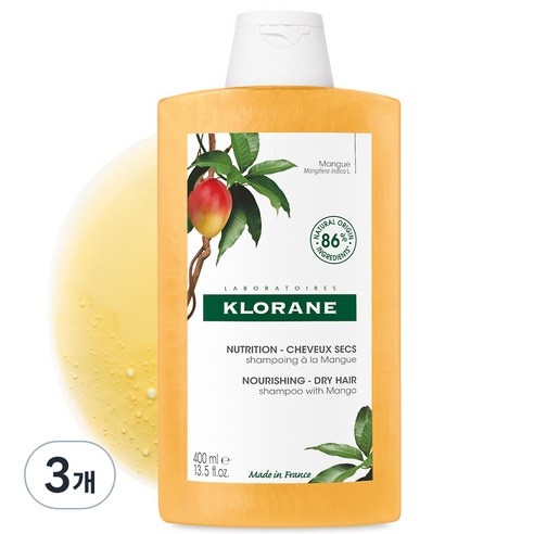 클로란 망고버터 건성 모발 샴푸, 400ml, 3개