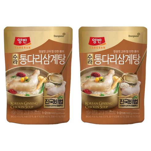 양반 수라 통다리 삼계탕, 460g, 2개