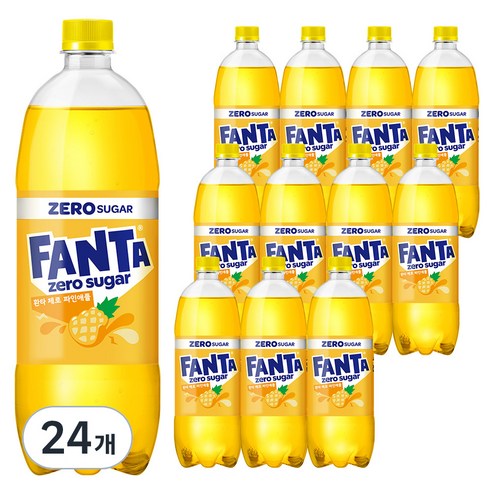 환타 제로 파인애플향, 1L, 24개