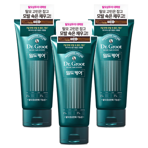 닥터그루트 밀도케어 밀도강화 고농축 트리트먼트 바질 & 네롤리, 300ml, 3개