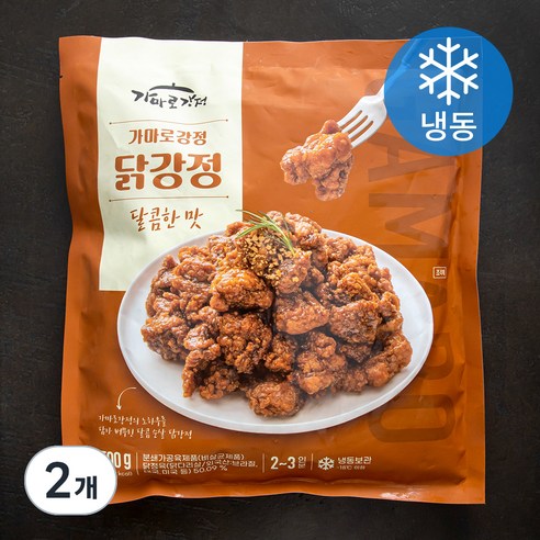 가마로강정 닭강정 달콤한 맛 (냉동), 500g, 2개