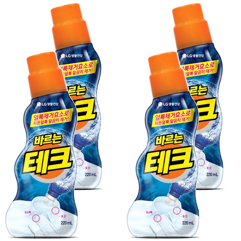 테크 바르는 섬유 얼룩제거제, 220ml, 4개