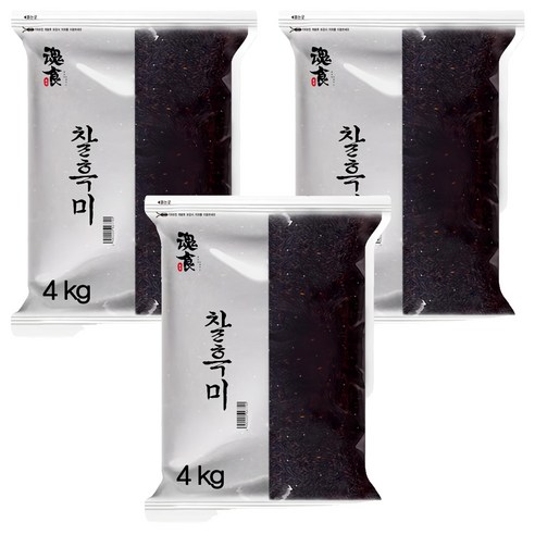 혼식 블랙푸드 찰흑미, 4kg, 3개