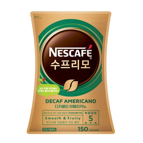 네스카페 수프리모 디카페인 아메리카노 파우치, 150g, 1개, 1개입