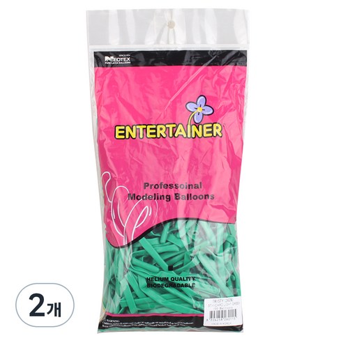 네오텍스 260N 요술풍선 100p, 스탠다드 라이트그린, 2개