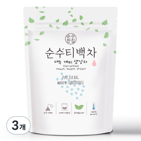 순수한집 대추 계피 생강차, 1g, 50개입, 3개, 1g