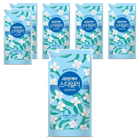 샤프란 케어 스타일러 섬유탈취제 상쾌한향 리필, 400ml, 6개