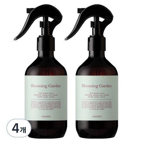 에이센트 드레스 퍼퓸 탈취제 24 블루밍가든, 4개, 250ml