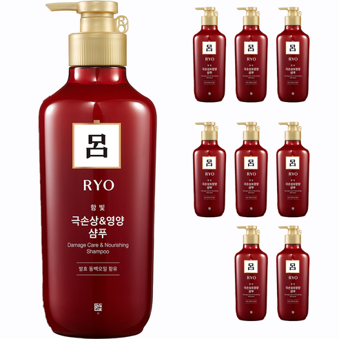 려 함빛 극손상 영양케어 샴푸, 550ml, 9개