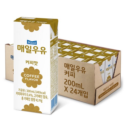 매일우유 커피맛, 24개, 200ml