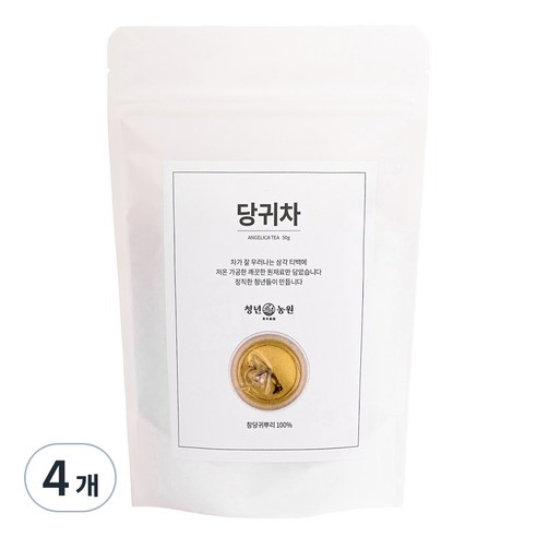 청년농원 저온가공 당귀차 삼각티백, 1g, 50개입, 4개