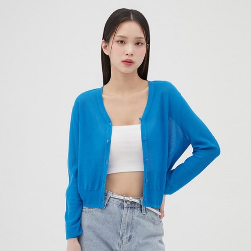 랩 여성용 썸머 베이직 가디건 AQ2KG580