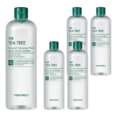 토니모리 노워시 티트리 클렌징워터, 500ml, 5개