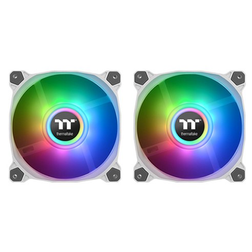 써멀테이크 Pure Duo 14 ARGB Sync 라디에이터 팬 White 2p, 2개