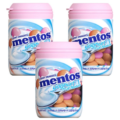 멘토스 요구르트맛 바틀, 120g, 3개