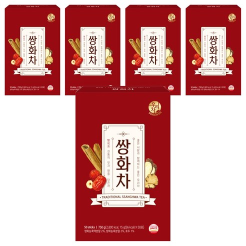 우리차 쌍화차, 15g, 50개입, 5개