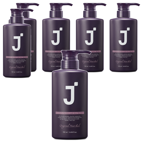 제이숲 실크 케라틴 단백질 헤어팩 트리트먼트 피오니향, 500ml, 6개