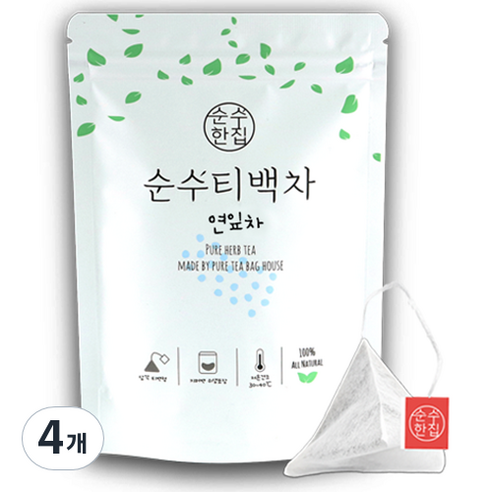 순수한집 연잎차 티백, 1g, 10개입, 4개