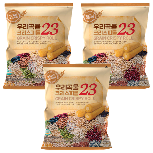 우리곡물 크리스피롤23, 3개, 500g