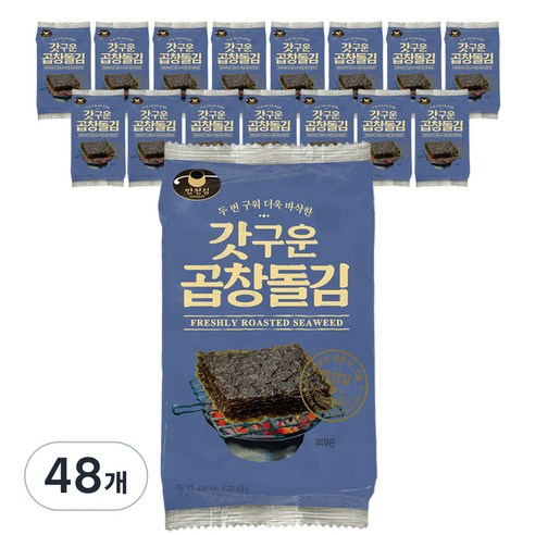 만전김 갓구운 곱창돌김 도시락김, 5g, 48개