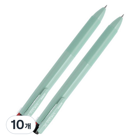 사라사 클립 3색 펜 0.4mm, 모스그린, 10개