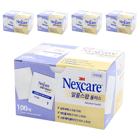 넥스케어 알콜스왑 플러스, 100개입, 5개