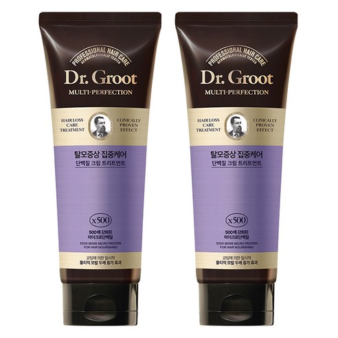 닥터그루트 멀티퍼펙션 탈모케어 단백질 크림 트리트먼트, 250ml, 2개