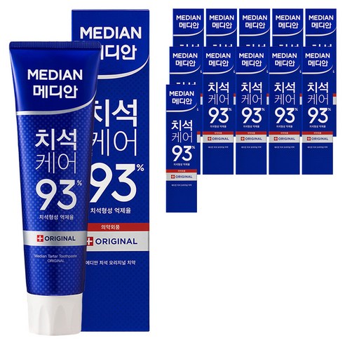 메디안 치석 오리지널 치약, 120g, 12개