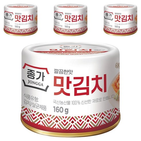 종가 깔끔한맛 맛김치, 160g, 4개