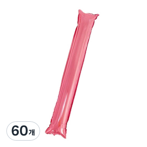 마켓감성 무패턴 치어스 풍선막대, 핑크, 60개