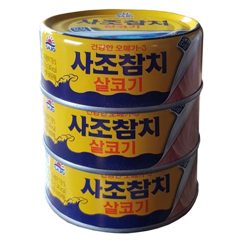 사조 살코기 참치 안심따개, 135g, 3개