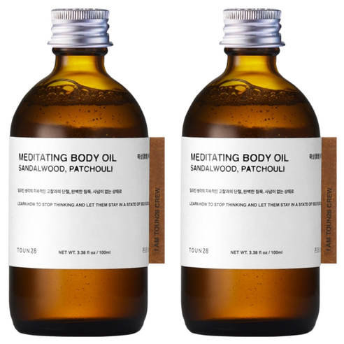 톤28 묵상 바디오일 샌달우드 파출리, 100ml, 2개