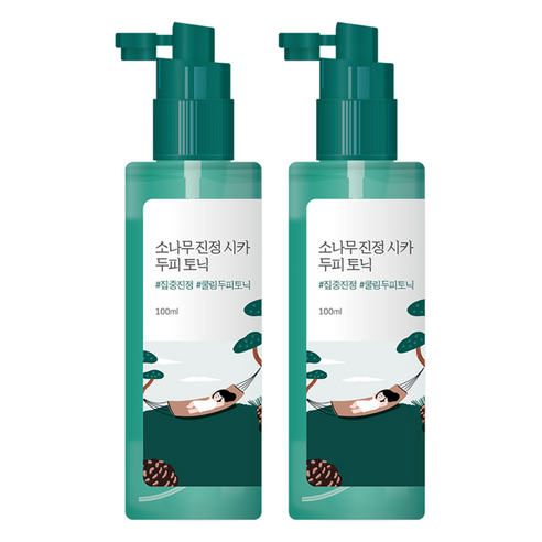 라운드랩 소나무 진정 시카 두피 헤어토닉, 100ml, 2개