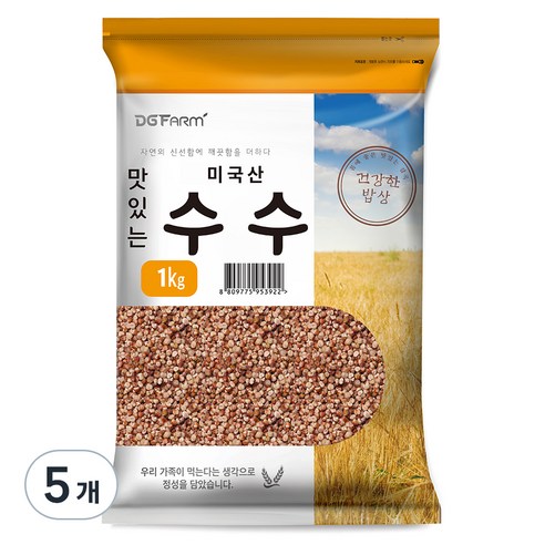 건강한밥상 맛있는 수수, 5개, 1kg