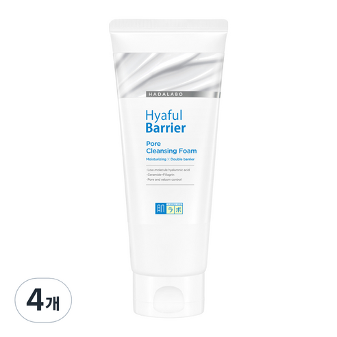 하다라보 히아풀베리어 포어 클렌징 폼, 150ml, 4개