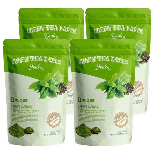 베오베 녹차라떼 파우더, 500g, 1개입, 4개