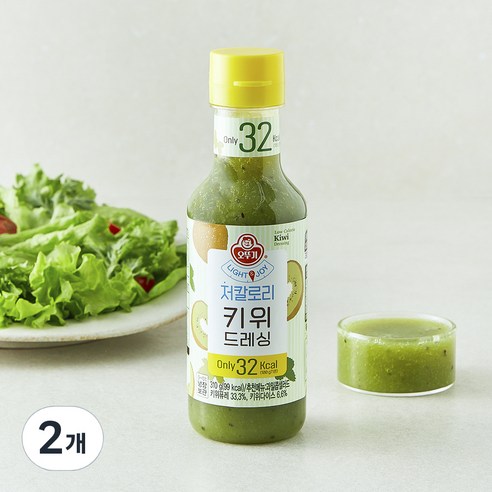 오뚜기 LIGHT&JOY 키위 저칼로리 드레싱, 310g, 2개