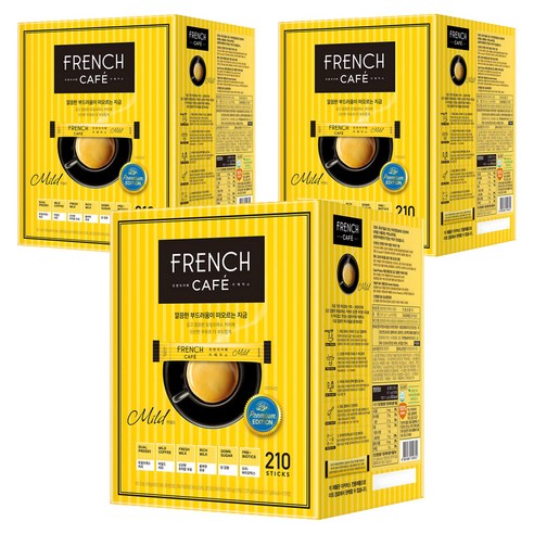 프렌치카페 카페믹스 마일드, 11.1g, 210개입, 3개 11.1g × 210개입 × 3개, 최소 중량 × 개당 수량 × 수량 섬네일