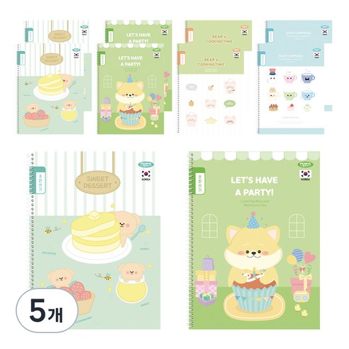 펜피아 1000 초등스프링 8칸쓰기 노트 10p, 랜덤발송, 5개