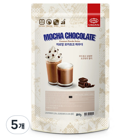 까로망 모카초코 파우더, 800g, 5개