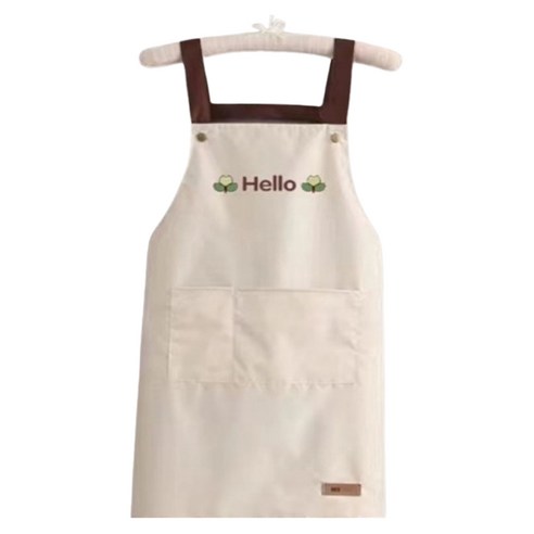 프리미엄 포켓 방수 앞치마, 베이지, 1개