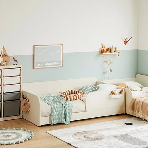 우리 아이 꿈나라를 더욱 안전하고 포근하게, 한샘 샘키즈 데이베드 가드형 W1400 한샘아기침대