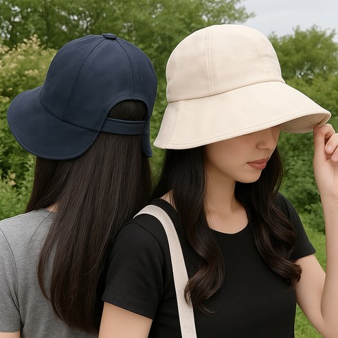 "나들이 필수템? ☀️자외선 철벽방어! 오앤오 보넷 버킷햇 2종 세트 솔직 후기" 여성벙거지모자