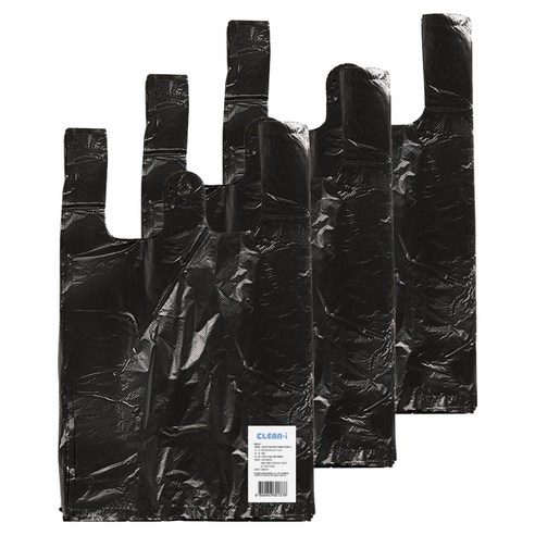 크린아이 검정 손잡이 비닐봉투, 18L, 300개